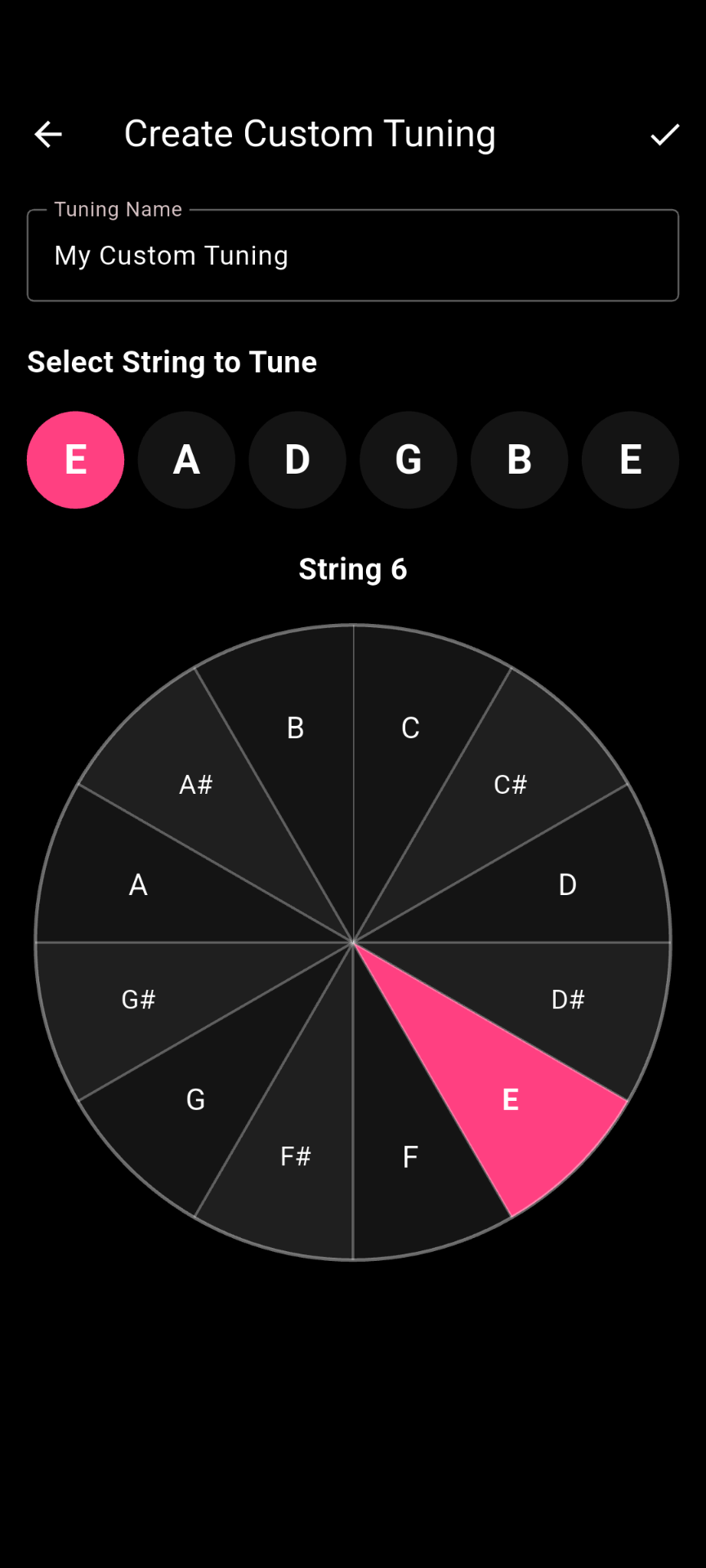GuitarGuide custom tuning workflow